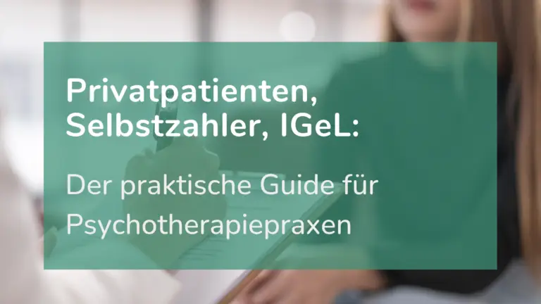 Ein Psychotherapeut behandelt eine Privatpatientin.